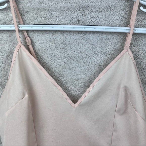ALICE MCCALL Blush Slip Mini Dress Sz 4 Lace hem - Picture 4 of 15